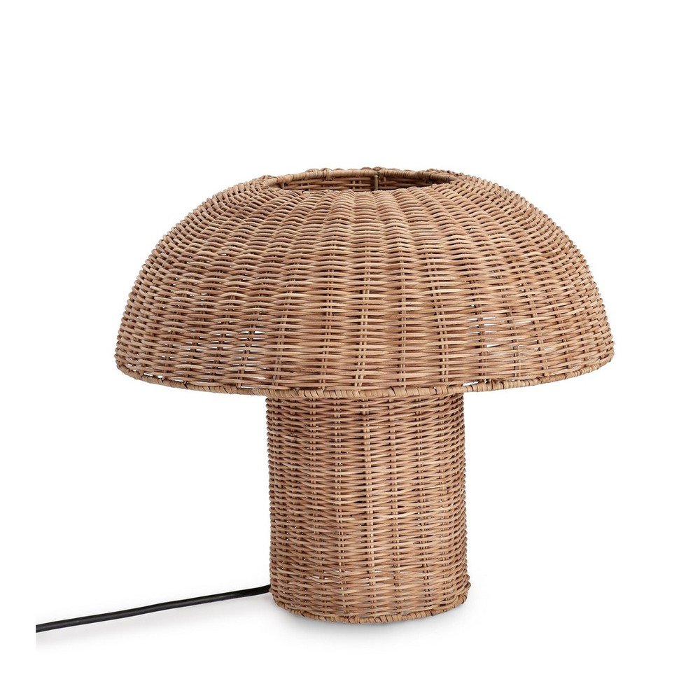 LED namizna svetilka iz ratana v naravni barvi s senčilom iz ratana (višina 40 cm) Irele