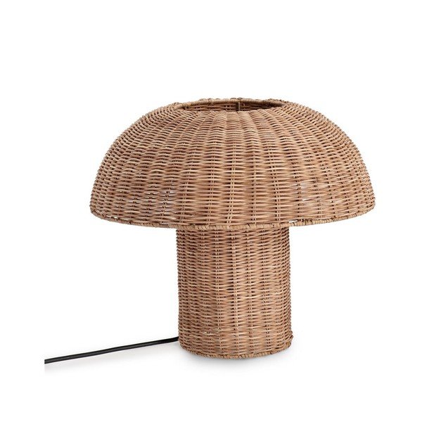 LED namizna svetilka iz ratana v naravni barvi s senčilom iz ratana (višina 40 cm) Irele – Bizzotto