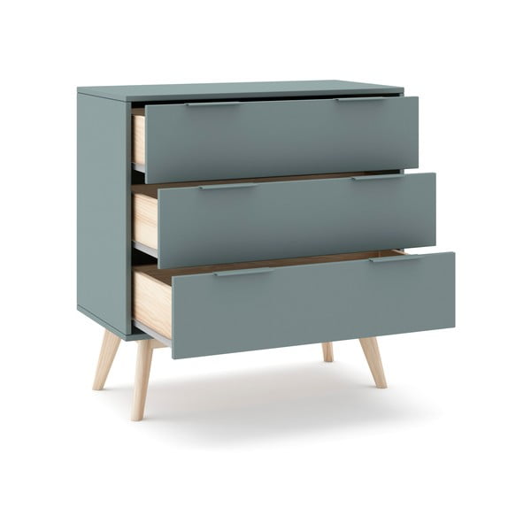 Prašno zelena komoda 80x83x40 cm Pisco – Marckeric-image-4