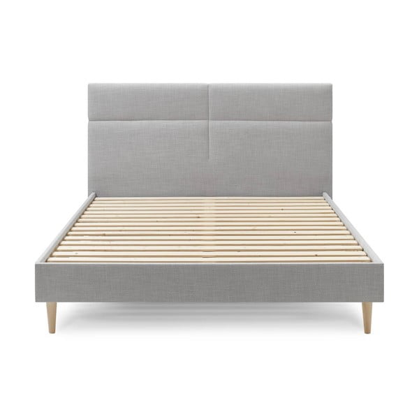 Siva zakonska postelja Bobochic Paris Elyna Light, 180 x 200 cm-image-1