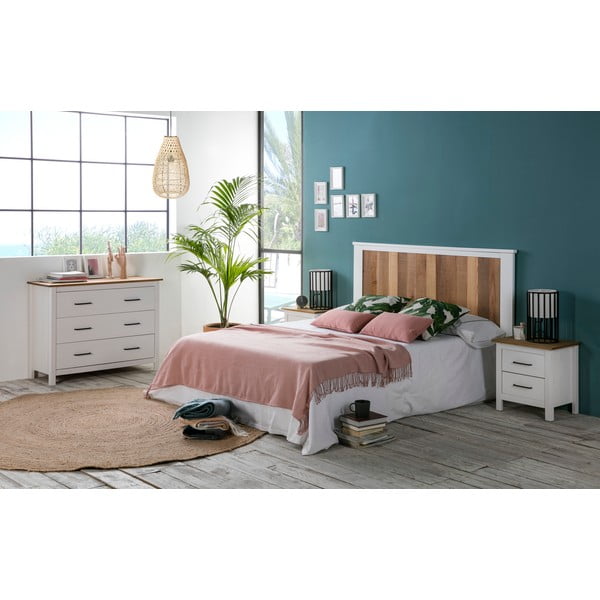 Bela nizka komoda iz masivnega bora 100x80 cm Miranda – Marckeric-image-1