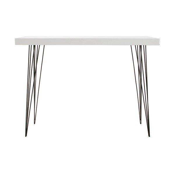 Bela lesena miza Versa Dallas, 110 x 25 cm-image-3