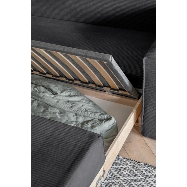 Temno siv raztegljiv kavč 168 cm Lucky Lucy - Miuform-image-4