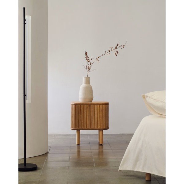 Nočna omarica v jesenovem dekorju v naravni barvi Mailen – Kave Home-image-1