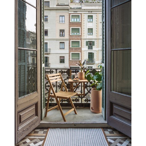 Glinen samozalivalni cvetlični lonec s podstavkom Kave Home Lelis, višina 50 cm-image-3