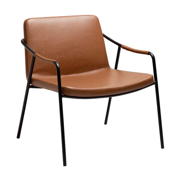 Rjav fotelj iz umetnega usnja Boto – DAN-FORM Denmark