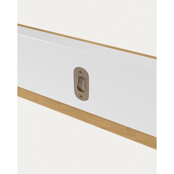 Bela/naravna polica v hrastovem dekorju 120 cm Abilen – Kave Home-image-3