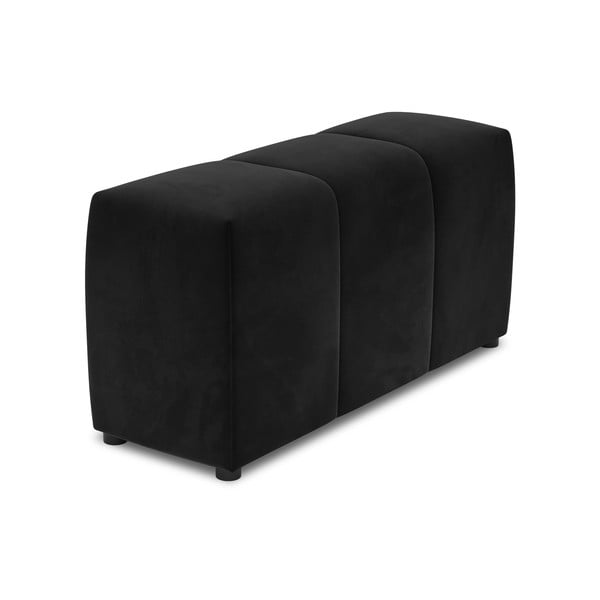 Črni žametni naslon za roke za modularni kavč Rome Velvet - Cosmopolitan Design 