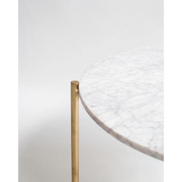 Bela marmorna okrogla mizica ø 50 cm Morgans – Really Nice Things-image-2