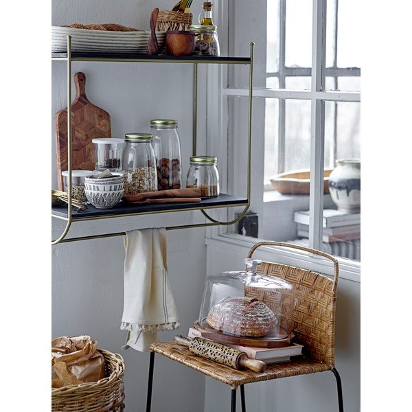 Siva polica z detajli v zlati barvi Bloomingville Carly-image-1