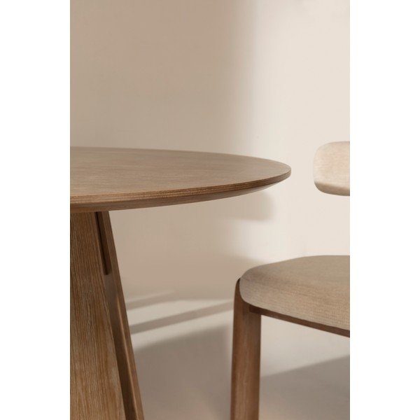 Okrogla jedilna miza v hrastovem dekorju ø 120 cm Zuri – MOME-image-3