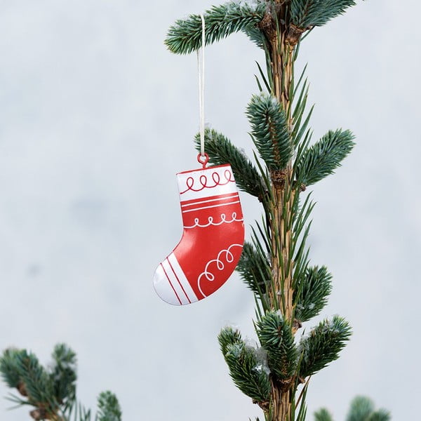 Ročno poslikan kovinski okrasek za božično drevo Rex London Stocking-image-1