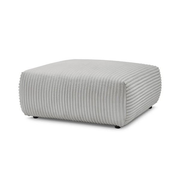 Svetlo siv tabure iz rebrastega žameta Lucien – Bobochic Paris-image-3