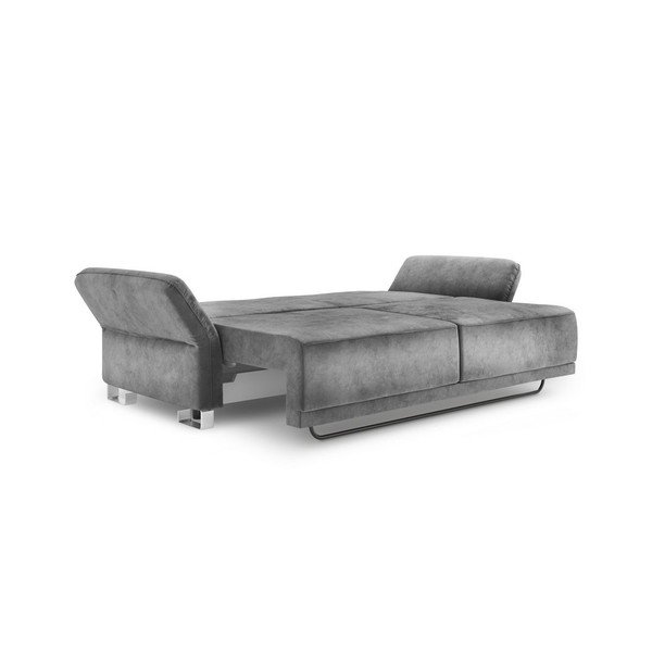 Siva trisedežna zofa z žametnim oblazinjenjem Windsor & Co Sofas Pyxis-image-3