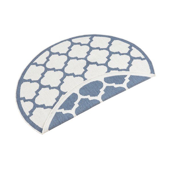 Modro-krem zunanja preproga NORTHRUGS Palermo, ⌀ 200 cm-image-3