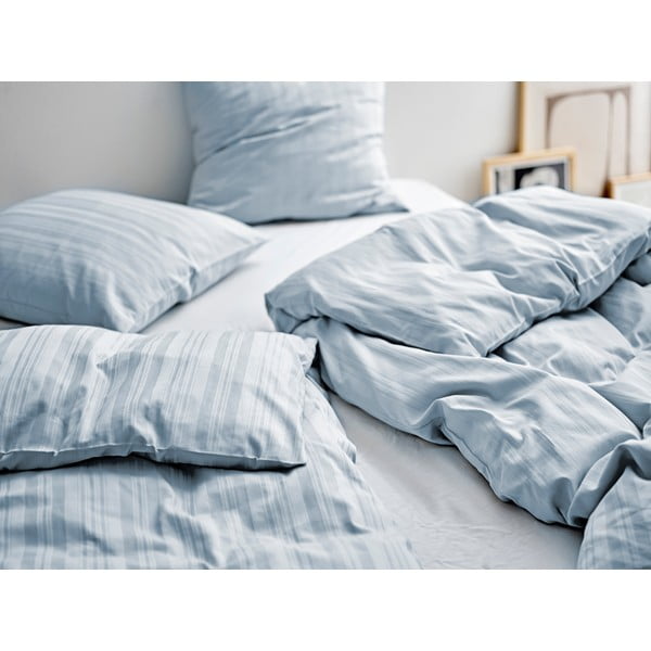 Svetlo modra enojna posteljnina iz damasta 140x200 cm Noble – Södahl-image-1