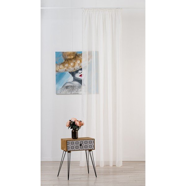 Kremno bela prosojna zavesa 300x260 cm Frida – Mendola Fabrics-image-1