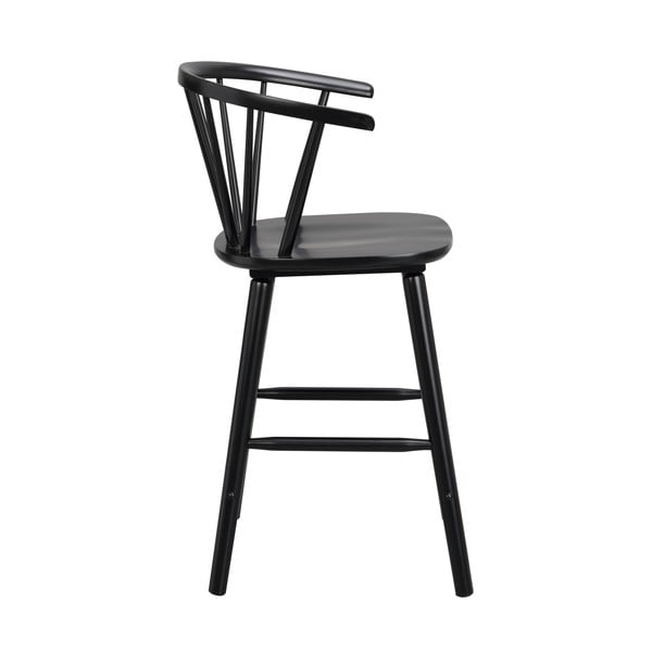 Črn barski stol iz kavčukovca Rowico Carmen-image-3