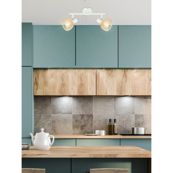 Bela/naravna stropna svetilka ø 10 cm Atarri – Candellux Lighting-image-1
