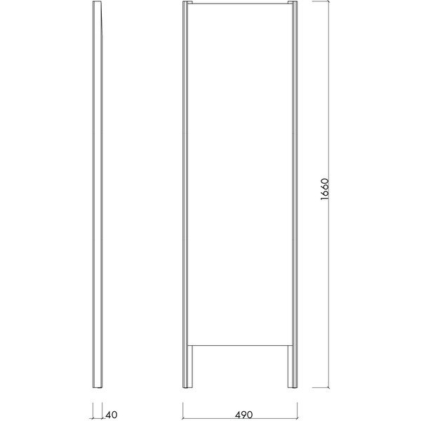 Stoječe ogledalo z lesenim okvirjem 49x166 cm Lun – noo.ma-image-4