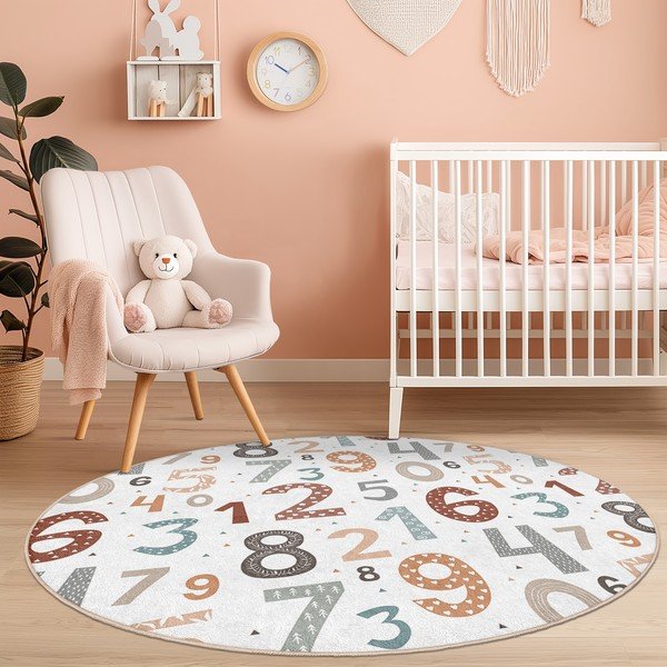 Pralna otroška igralna preproga ø120 cm Happy Numbers – Mila Home-image-4