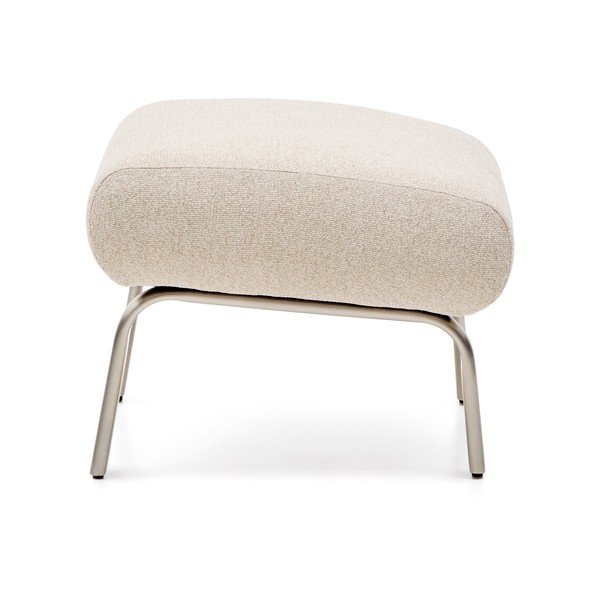 Bež tabure iz šenilje Amsen – Kave Home-image-2