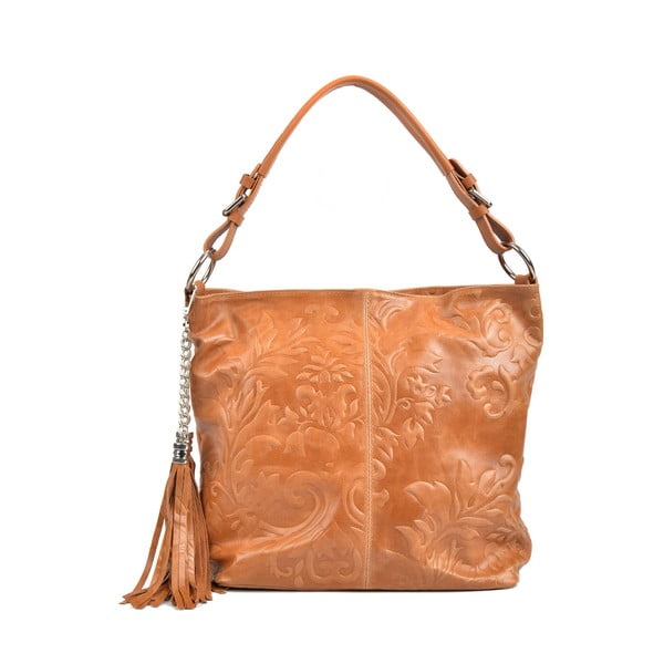 Svetlo konjak rjava usnjena torbica Isabella Rhea Florea