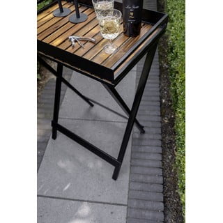 Stranska mizica s ploščo iz akacije 42x60 cm Taba – Wenko