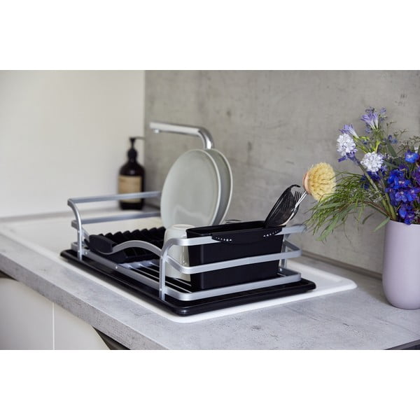 Črn odcejevalnik za posodo iz aluminija Wenko Drip-image-1