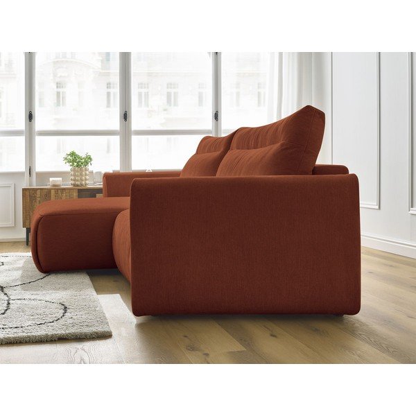 Oranžna kotna sedežna garnitura Aden – Bobochic Paris-image-1