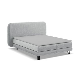 Svetlo siva boxspring postelja 160x200 cm Ilima – Makamii