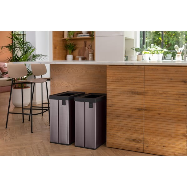 Rožnat koš za smeti za ločevanje odpadkov iz reciklirane plastike 54 l Verto Recycle – Curver-image-1