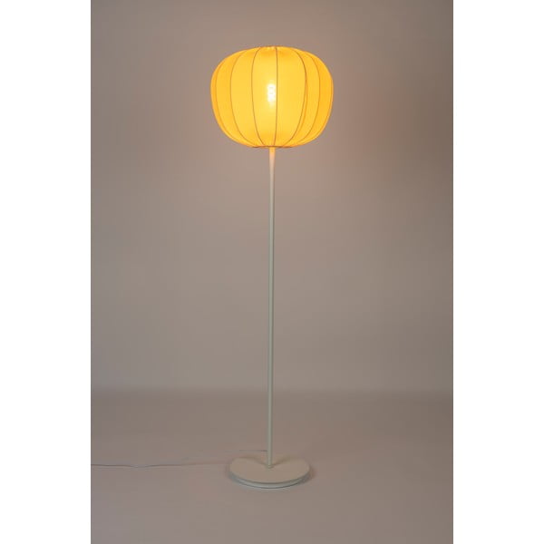 Bela stoječa svetilka s tekstilnim senčnikom (višina 160 cm) Shem – White Label-image-1