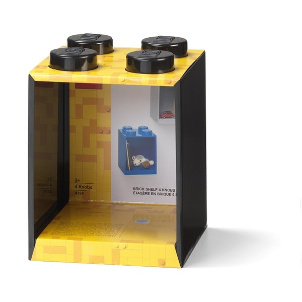 Otroška črna stenska polica LEGO® Brick 4-image-2