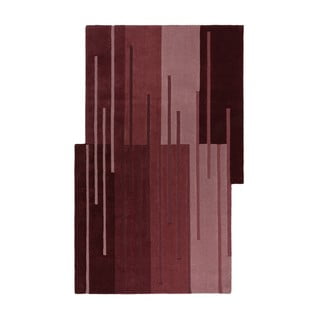 Bordo rdeča ročno tkana volnena preproga 120x180 cm Split Ombre Shaped – Flair Rugs