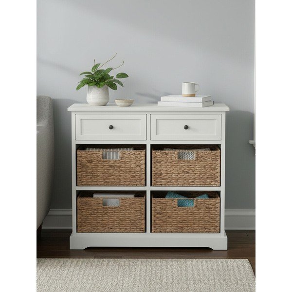 Slonokoščena komoda iz masivne pavlonije 76x70x33 cm Vermont – Premier Housewares-image-2