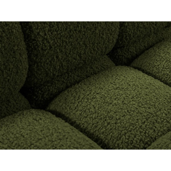 Zelen modul za sedežno garnituro iz tkanine bouclé (sredinski modul) Bellis – Micadoni Home-image-1