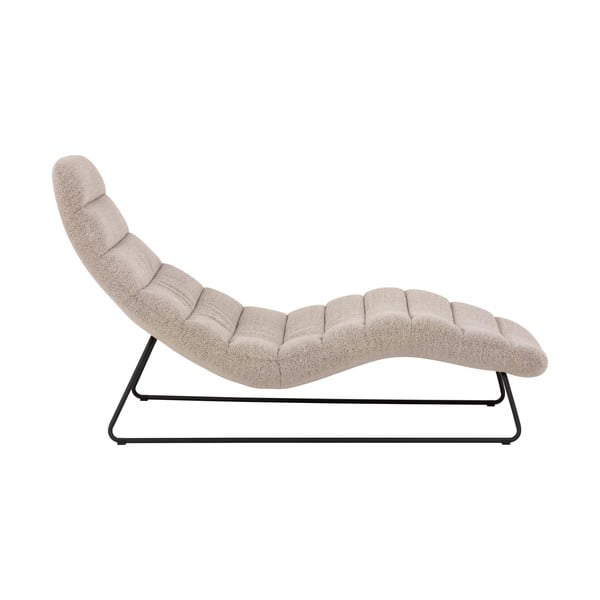 Bež ležalnik iz tkanine bouclé Chaplin – Actona-image-2