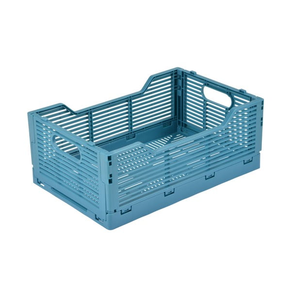 Modra plastična škatla za shranjevanje 30x20x11.5 cm – Homéa