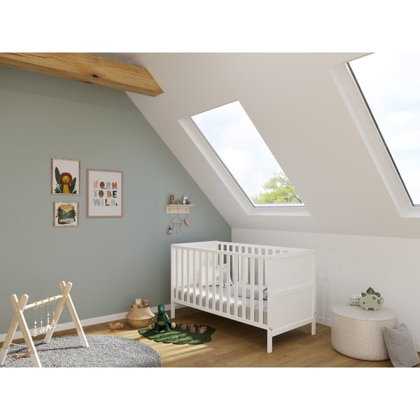 Bela otroška posteljica iz masivnega lesa 70x140 cm Alkmaar – Germania-image-1