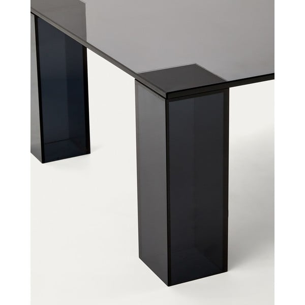 Temno siva steklena mizica 60x140 cm Adularia – Kave Home-image-3