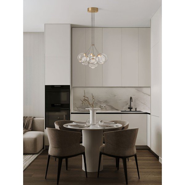 Medeninasta steklena LED zatemnitvena viseča svetilka ø 42 cm Blazik – Nova Luce-image-4