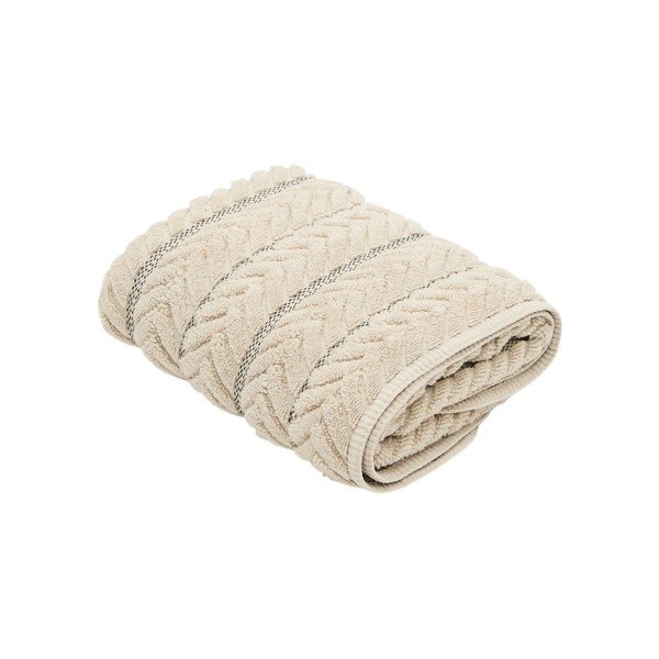 Bež frotirna bombažna brisača 50x90 cm Rune – Kave Home