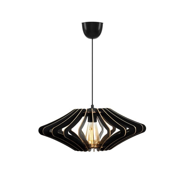 Črna viseča svetilka ø 47 cm – Opviq lights