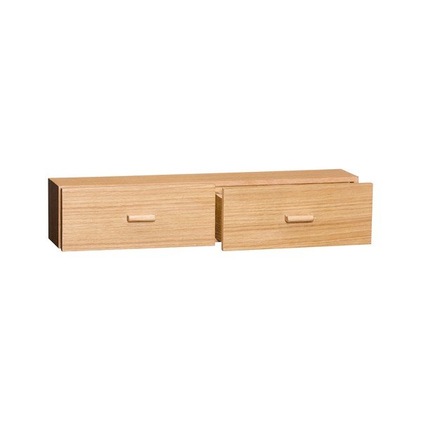 Polica v hrastovem dekorju v naravni barvi 60 cm Shuno – Hübsch-image-4