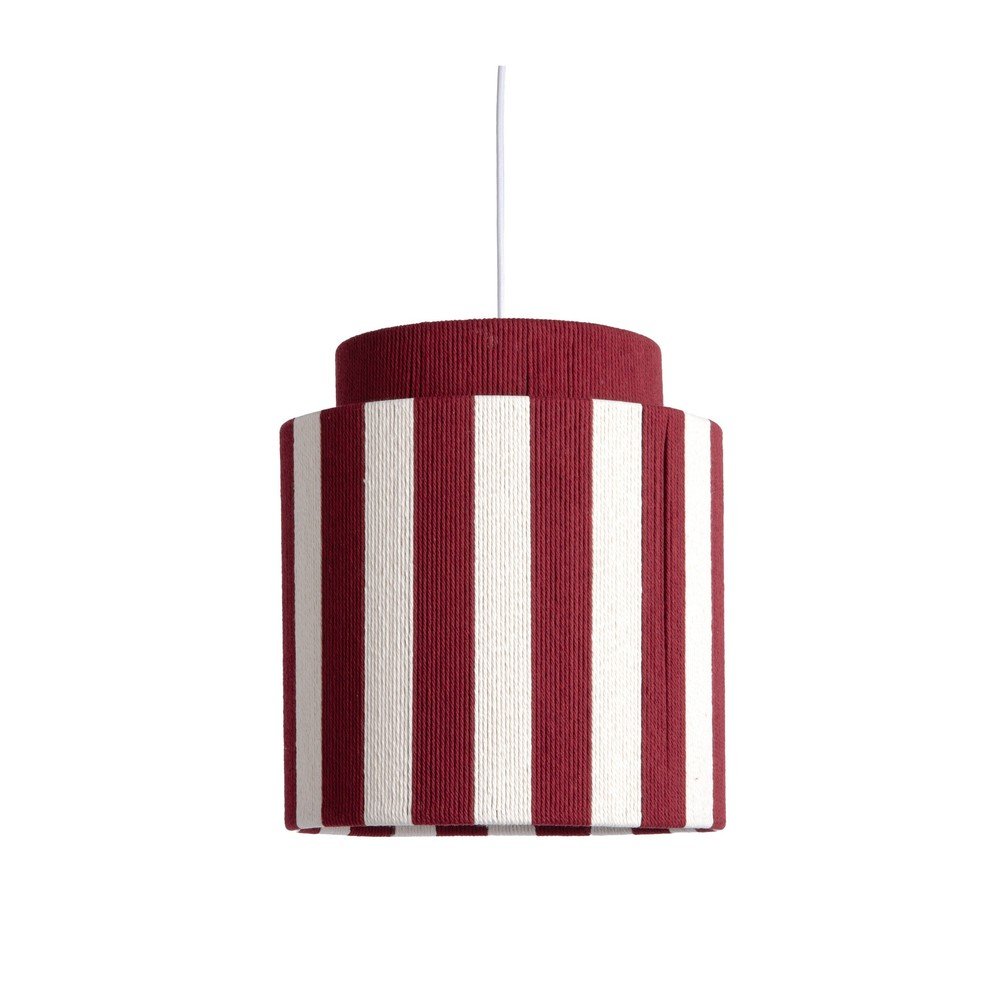Rdeča/bela viseča svetilka iz vrvi ø Vienna Stripes