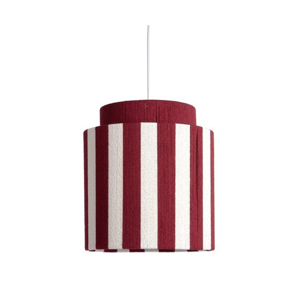 Rdeča/bela viseča svetilka iz vrvi ø 30 cm Vienna Stripes – Leitmotiv
