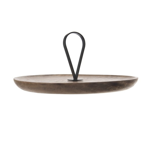 Servirni lesen pladenj ø 30 cm Mango – Orion-image-2