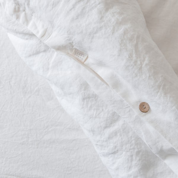 Bela podaljšana posteljnina za zakonsko posteljo iz mešanice lana 200x220 cm – Linen Tales-image-3