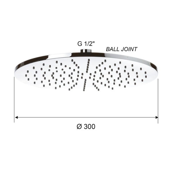 Medeninasta tuš glava v zlati barvi ø 30 cm – Sapho-image-1